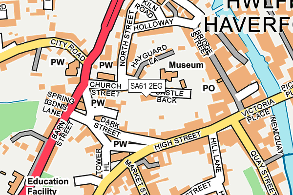 SA61 2EG map - OS OpenMap – Local (Ordnance Survey)