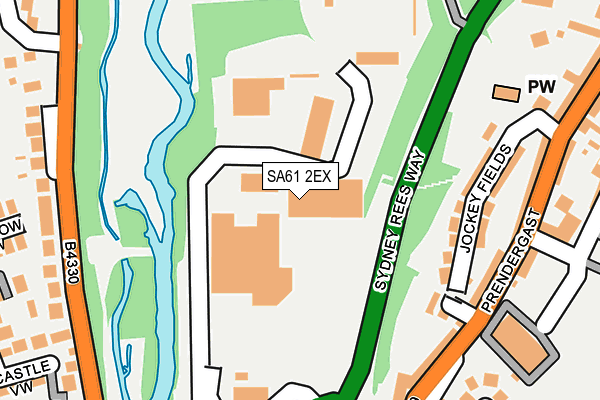 SA61 2EX map - OS OpenMap – Local (Ordnance Survey)