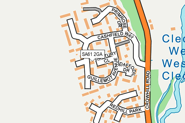 SA61 2GA map - OS OpenMap – Local (Ordnance Survey)