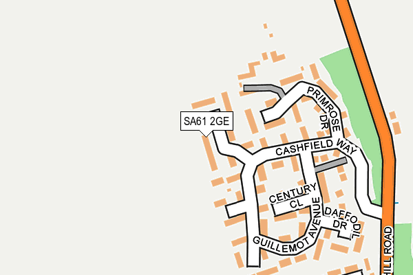 SA61 2GE map - OS OpenMap – Local (Ordnance Survey)