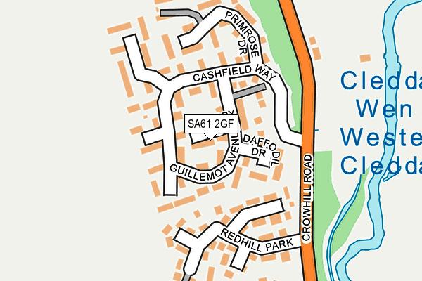 SA61 2GF map - OS OpenMap – Local (Ordnance Survey)