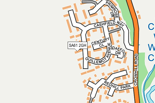 SA61 2GH map - OS OpenMap – Local (Ordnance Survey)