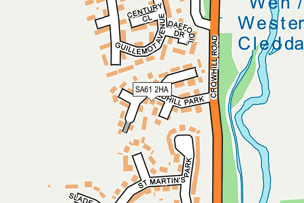 SA61 2HA map - OS OpenMap – Local (Ordnance Survey)