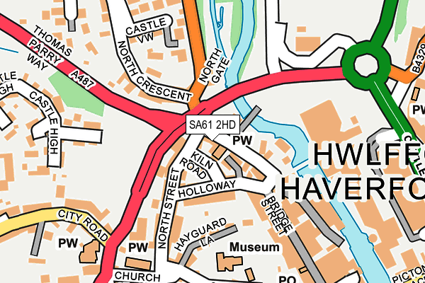 SA61 2HD map - OS OpenMap – Local (Ordnance Survey)