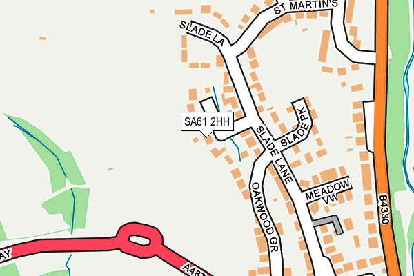 SA61 2HH map - OS OpenMap – Local (Ordnance Survey)
