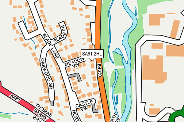 SA61 2HL map - OS OpenMap – Local (Ordnance Survey)