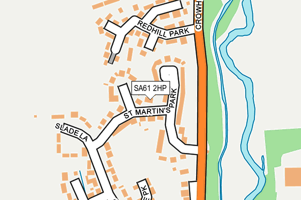 SA61 2HP map - OS OpenMap – Local (Ordnance Survey)
