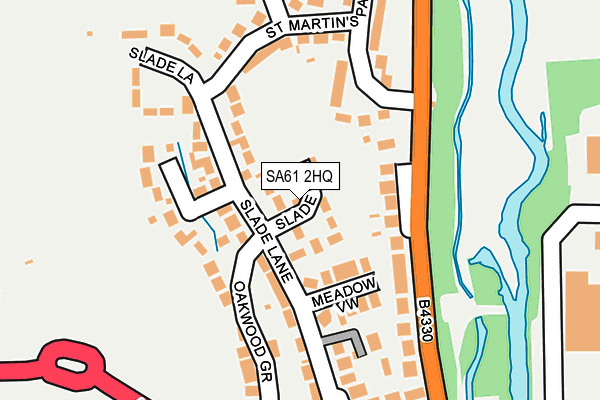 SA61 2HQ map - OS OpenMap – Local (Ordnance Survey)