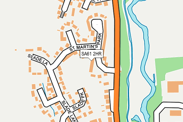 SA61 2HR map - OS OpenMap – Local (Ordnance Survey)