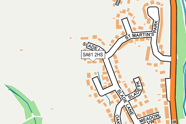 SA61 2HS map - OS OpenMap – Local (Ordnance Survey)