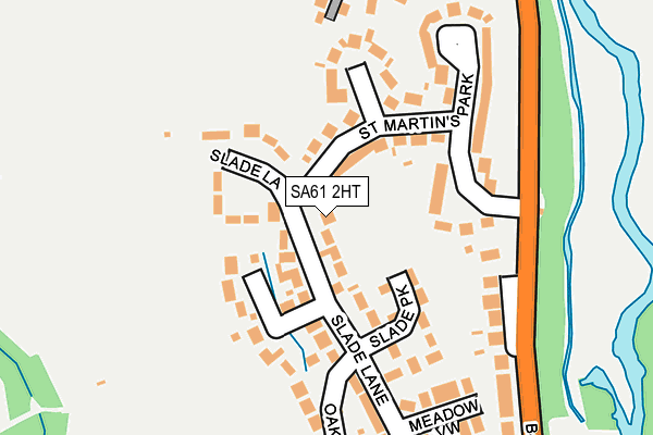 SA61 2HT map - OS OpenMap – Local (Ordnance Survey)