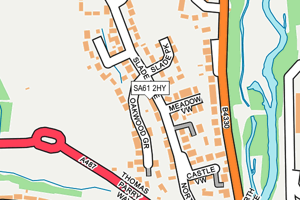 SA61 2HY map - OS OpenMap – Local (Ordnance Survey)