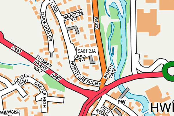 SA61 2JA map - OS OpenMap – Local (Ordnance Survey)