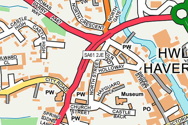 SA61 2JE map - OS OpenMap – Local (Ordnance Survey)