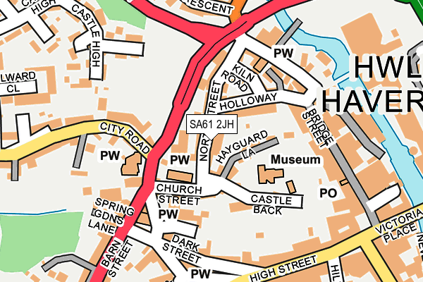SA61 2JH map - OS OpenMap – Local (Ordnance Survey)