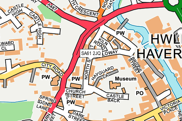 SA61 2JQ map - OS OpenMap – Local (Ordnance Survey)