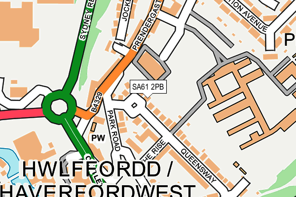 SA61 2PB map - OS OpenMap – Local (Ordnance Survey)