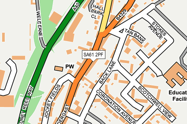 SA61 2PF map - OS OpenMap – Local (Ordnance Survey)