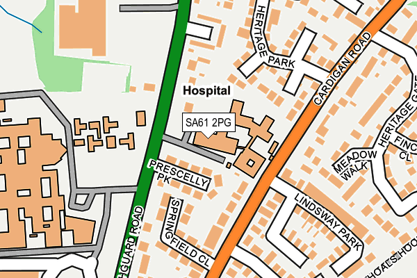 SA61 2PG map - OS OpenMap – Local (Ordnance Survey)