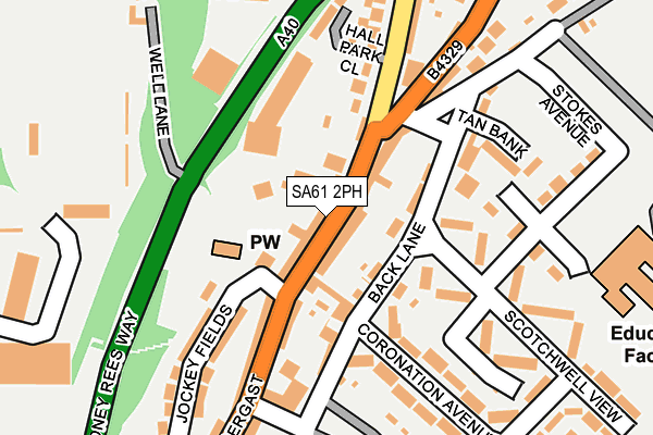 SA61 2PH map - OS OpenMap – Local (Ordnance Survey)