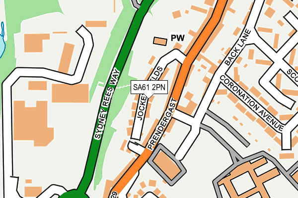 SA61 2PN map - OS OpenMap – Local (Ordnance Survey)