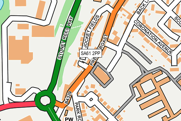 SA61 2PP map - OS OpenMap – Local (Ordnance Survey)