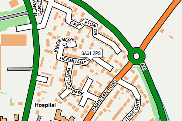 SA61 2PS map - OS OpenMap – Local (Ordnance Survey)