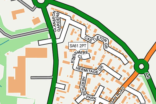 SA61 2PT map - OS OpenMap – Local (Ordnance Survey)