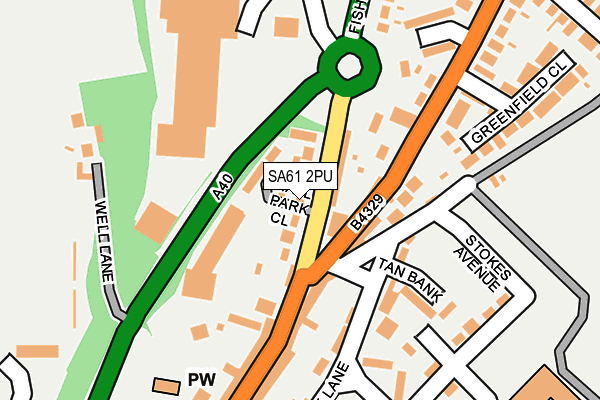 SA61 2PU map - OS OpenMap – Local (Ordnance Survey)
