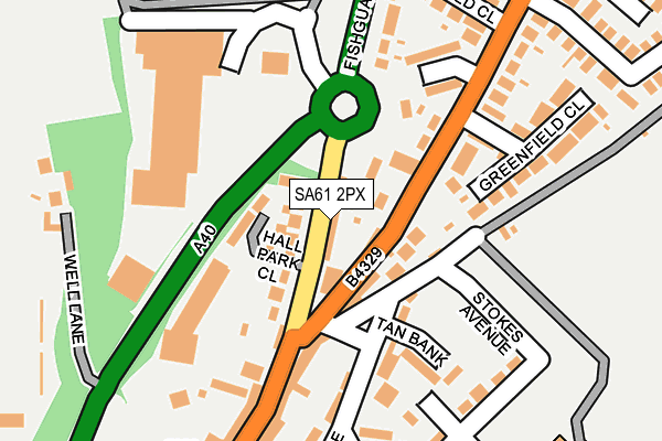 SA61 2PX map - OS OpenMap – Local (Ordnance Survey)