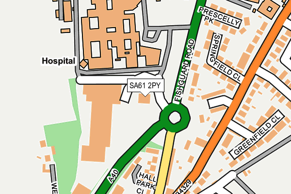SA61 2PY map - OS OpenMap – Local (Ordnance Survey)