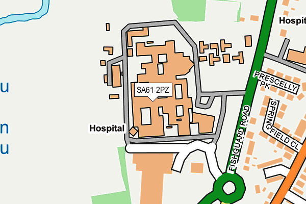 SA61 2PZ map - OS OpenMap – Local (Ordnance Survey)