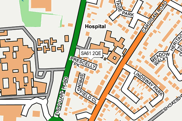 SA61 2QE map - OS OpenMap – Local (Ordnance Survey)