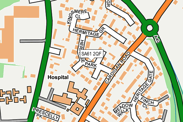 SA61 2QF map - OS OpenMap – Local (Ordnance Survey)