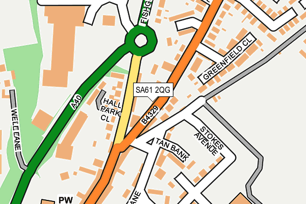 SA61 2QG map - OS OpenMap – Local (Ordnance Survey)