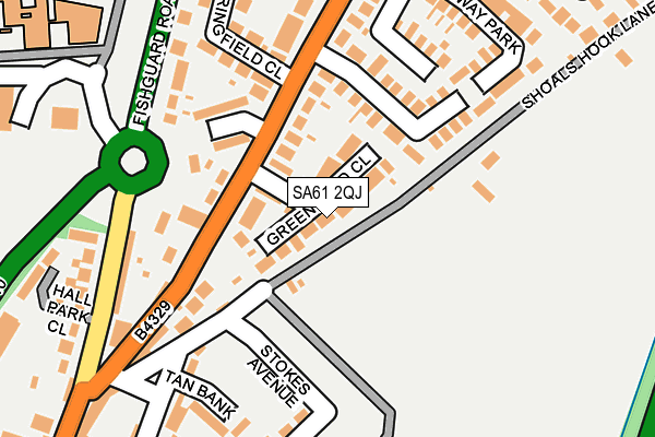 SA61 2QJ map - OS OpenMap – Local (Ordnance Survey)