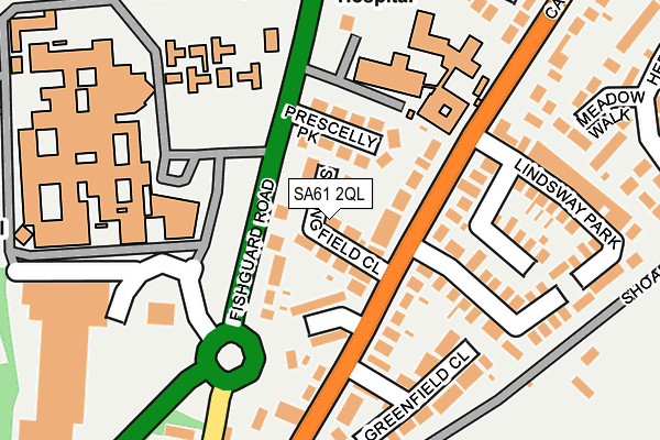 SA61 2QL map - OS OpenMap – Local (Ordnance Survey)