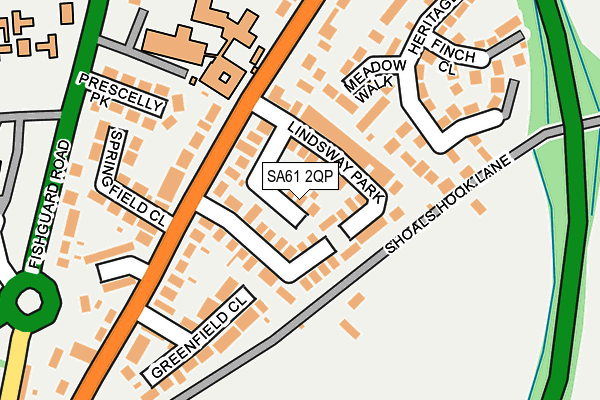 SA61 2QP map - OS OpenMap – Local (Ordnance Survey)