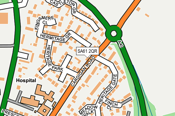 SA61 2QR map - OS OpenMap – Local (Ordnance Survey)