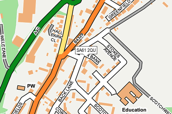 SA61 2QU map - OS OpenMap – Local (Ordnance Survey)