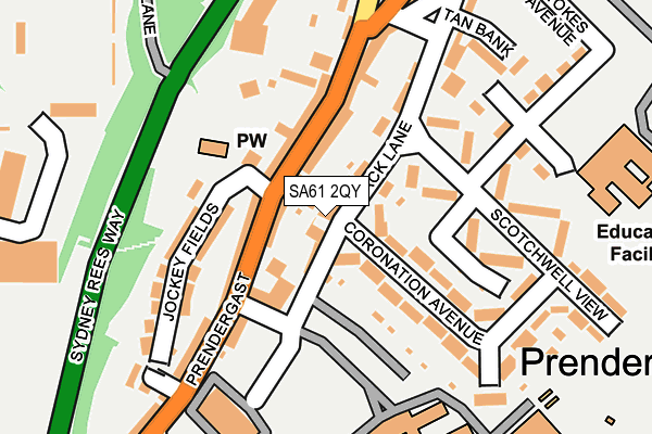 SA61 2QY map - OS OpenMap – Local (Ordnance Survey)