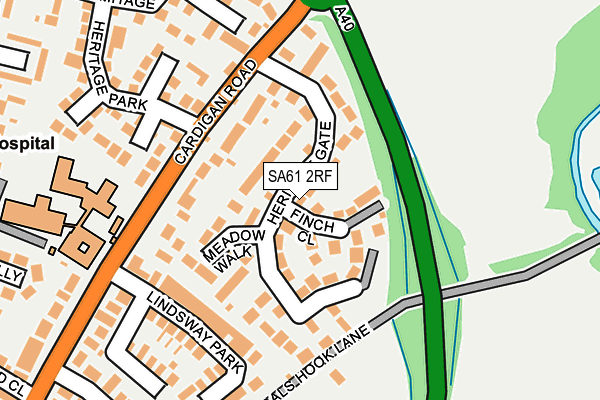 SA61 2RF map - OS OpenMap – Local (Ordnance Survey)