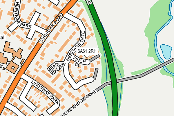 SA61 2RH map - OS OpenMap – Local (Ordnance Survey)