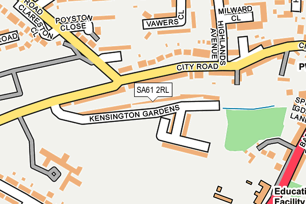 SA61 2RL map - OS OpenMap – Local (Ordnance Survey)
