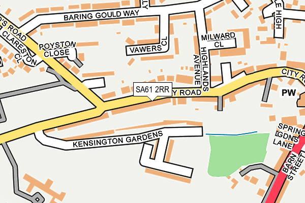 SA61 2RR map - OS OpenMap – Local (Ordnance Survey)