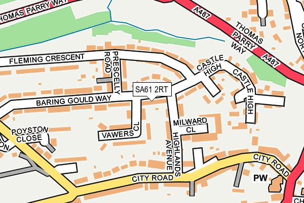 SA61 2RT map - OS OpenMap – Local (Ordnance Survey)
