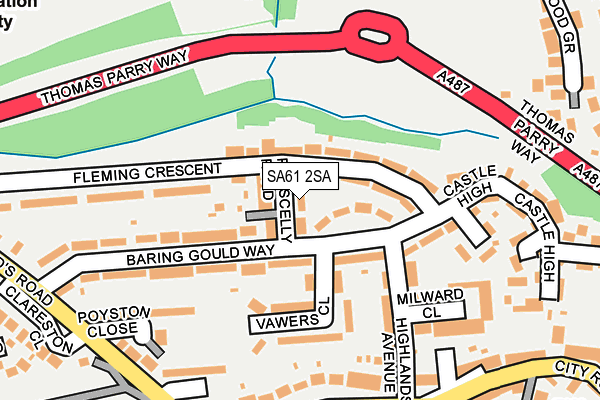 SA61 2SA map - OS OpenMap – Local (Ordnance Survey)