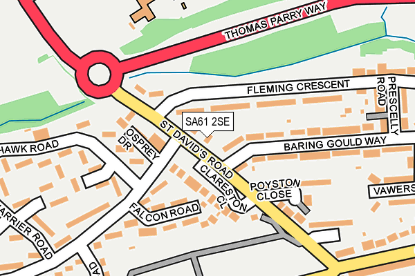 SA61 2SE map - OS OpenMap – Local (Ordnance Survey)