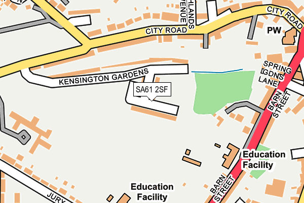 SA61 2SF map - OS OpenMap – Local (Ordnance Survey)