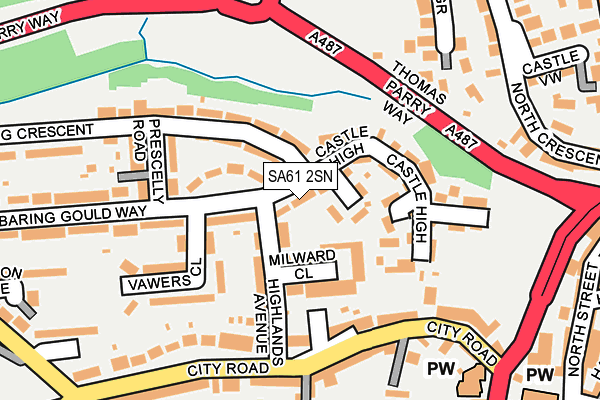 SA61 2SN map - OS OpenMap – Local (Ordnance Survey)